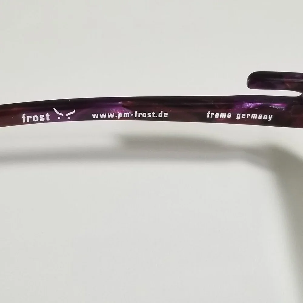 FROST Germany Open End Purple Acetate Glasses Frames Avant Garde Art To Wear